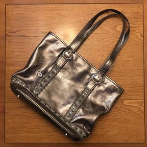 Metallic silver Brighton purse